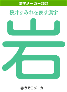 桜井すみれの2021年の漢字メーカー結果