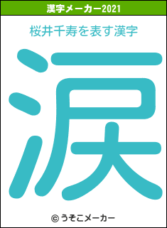 桜井千寿の2021年の漢字メーカー結果
