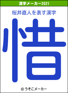 桜井直人の2021年の漢字メーカー結果