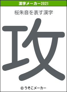 桜朱音の2021年の漢字メーカー結果
