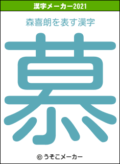 森喜朗の2021年の漢字メーカー結果