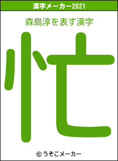 森島淳の2021年の漢字メーカー結果