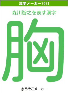 森川智之の2021年の漢字メーカー結果