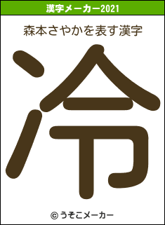 森本さやかの2021年の漢字メーカー結果