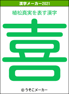 植松真実の2021年の漢字メーカー結果