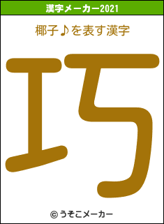 椰子♪の2021年の漢字メーカー結果
