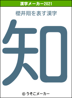櫻井翔の2021年の漢字メーカー結果