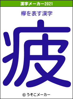 欅の2021年の漢字メーカー結果