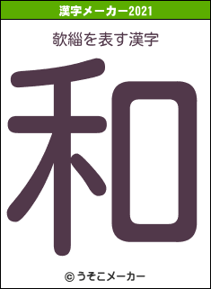 欹緇の2021年の漢字メーカー結果