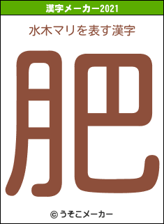 水木マリの2021年の漢字メーカー結果