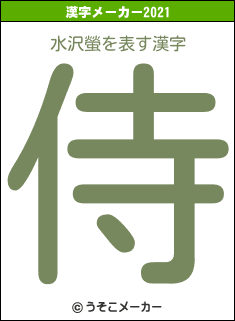 水沢螢の2021年の漢字メーカー結果