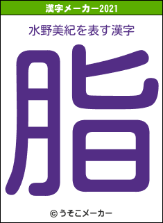 水野美紀の2021年の漢字メーカー結果