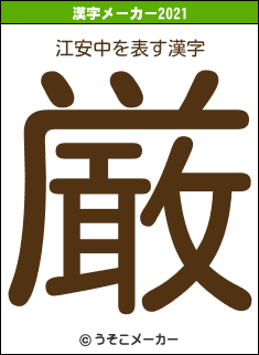 江安中の2021年の漢字メーカー結果