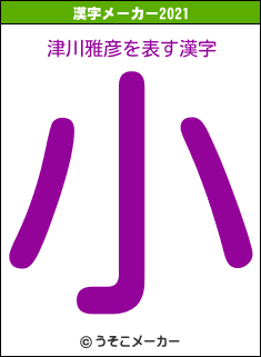 津川雅彦の2021年の漢字メーカー結果
