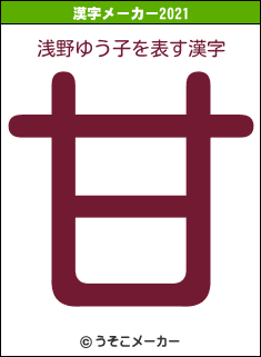 浅野ゆう子の2021年の漢字メーカー結果