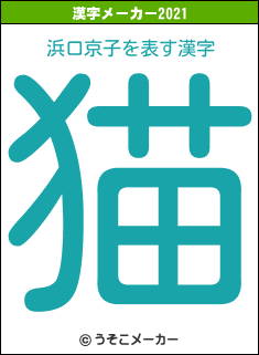 浜口京子の2021年の漢字メーカー結果