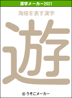 海畑の2021年の漢字メーカー結果