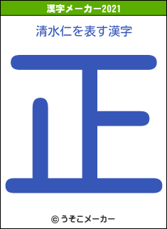 清水仁の2021年の漢字メーカー結果