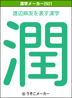 渡辺麻友の2021年の漢字メーカー結果