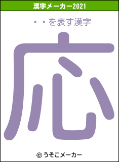 渶ͺの2021年の漢字メーカー結果