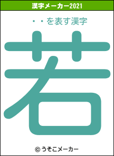 渶ᤤの2021年の漢字メーカー結果