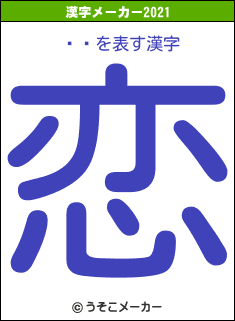 溬ͳの2021年の漢字メーカー結果