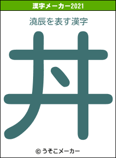 澆辰の2021年の漢字メーカー結果