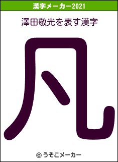 澤田敬光の2021年の漢字メーカー結果