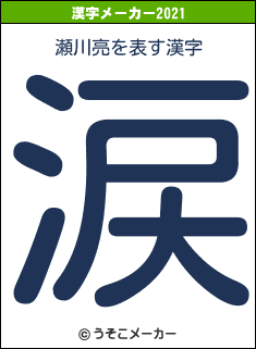 瀬川亮の2021年の漢字メーカー結果