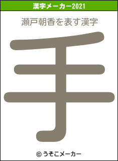 瀬戸朝香の2021年の漢字メーカー結果