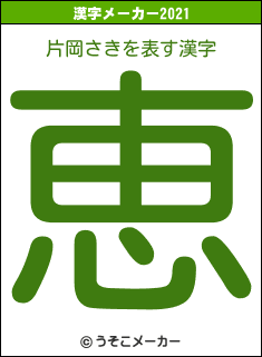 片岡さきの2021年の漢字メーカー結果