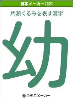 片瀬くるみの2021年の漢字メーカー結果