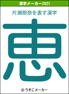 片瀬那奈の2021年の漢字メーカー結果