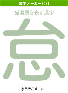 猫澆辰の2021年の漢字メーカー結果
