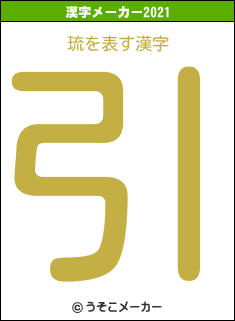 琉の2021年の漢字メーカー結果