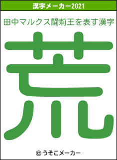 田中マルクス闘莉王の2021年の漢字メーカー結果