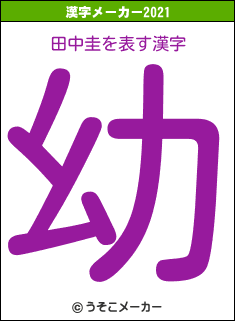 田中圭の2021年の漢字メーカー結果