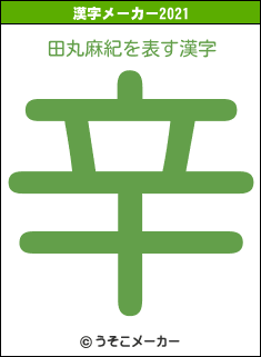 田丸麻紀の2021年の漢字メーカー結果