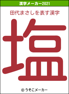 田代まさしの2021年の漢字メーカー結果