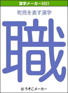 町亮の2021年の漢字メーカー結果