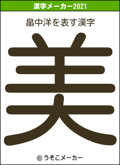 畠中洋の2021年の漢字メーカー結果