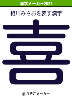 相川みさおの2021年の漢字メーカー結果
