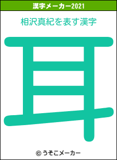 相沢真紀の2021年の漢字メーカー結果