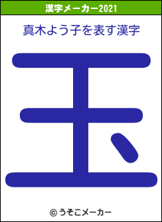 真木よう子の2021年の漢字メーカー結果
