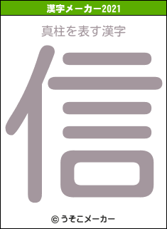 真柱の2021年の漢字メーカー結果