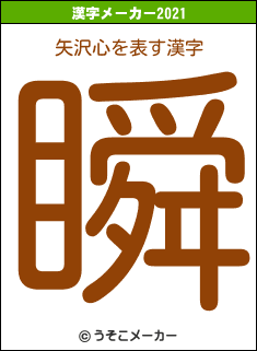 矢沢心の2021年の漢字メーカー結果