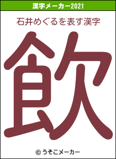 石井めぐるの2021年の漢字メーカー結果