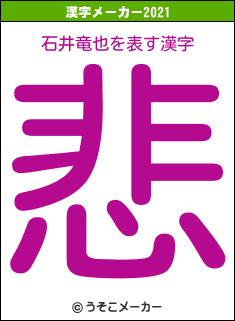 石井竜也の2021年の漢字メーカー結果