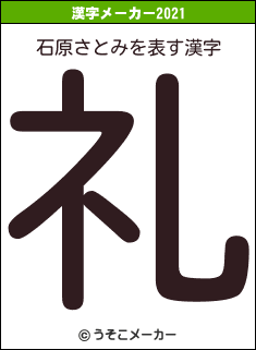 石原さとみの2021年の漢字メーカー結果