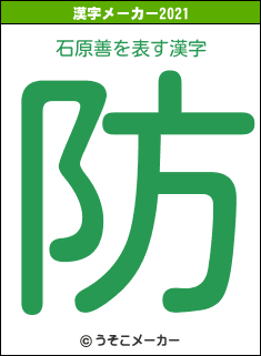 石原善の2021年の漢字メーカー結果